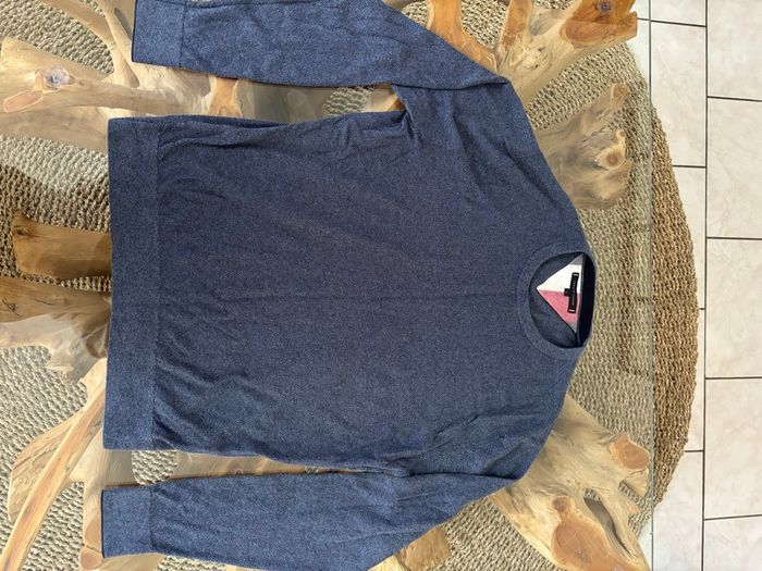 Pull bleu tommy hilfiger homme - photo numéro 4