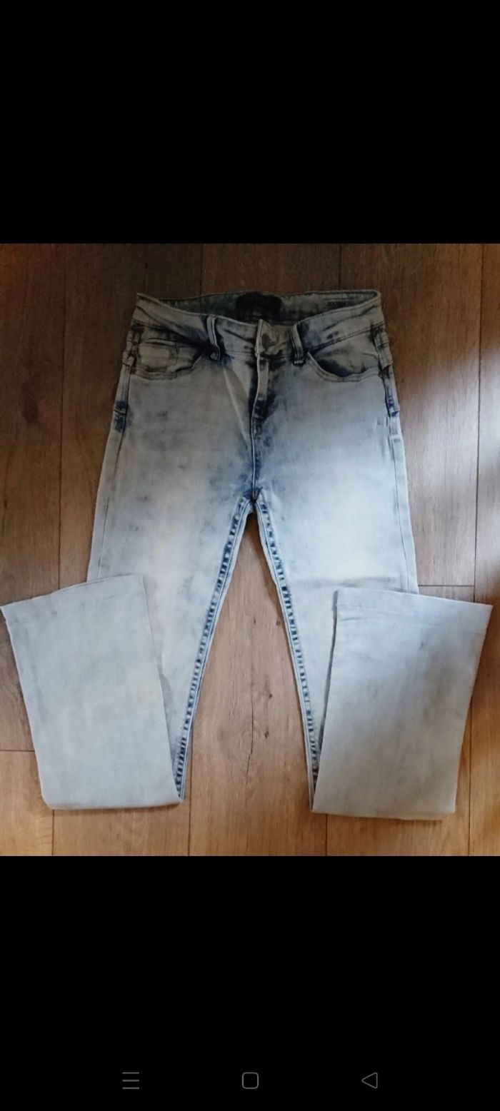 Jean bootcut délavé