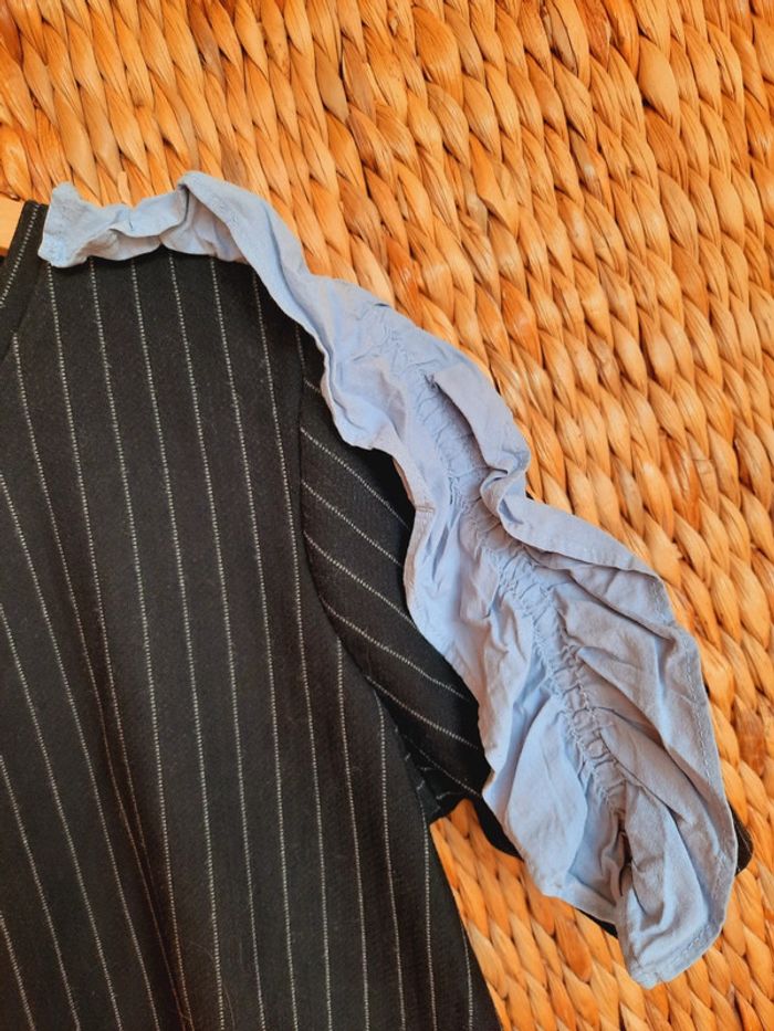 Robe Zara noire rayée L - photo numéro 2