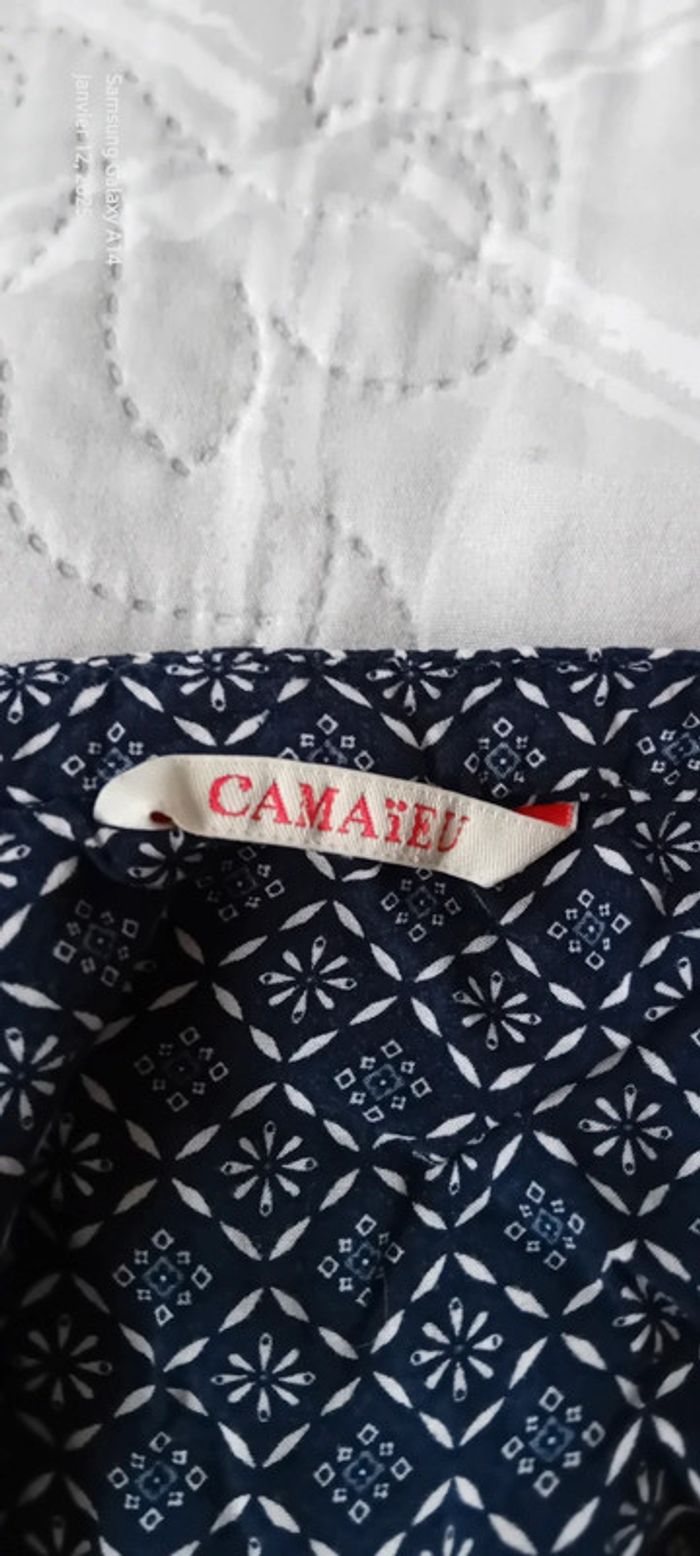 Tunique longue esprit bohème motif mosaïque bleu femme XL camaïeu - photo numéro 20