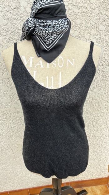 🎽débardeur noir à paillettes taille unique