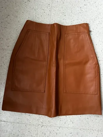Jupe simili cuir marron H&M