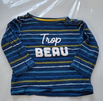 T-shirt Trop beau taille 9 mois