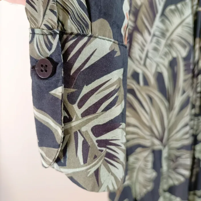 Robe longue imprimé tropical LCW Modest taille 38 viscose fluide manches longues A1556 - photo numéro 7