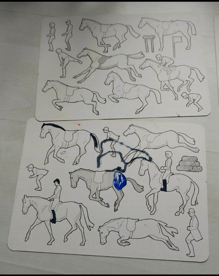 Lot de 5 pochoirs avec modèle papier - photo numéro 8