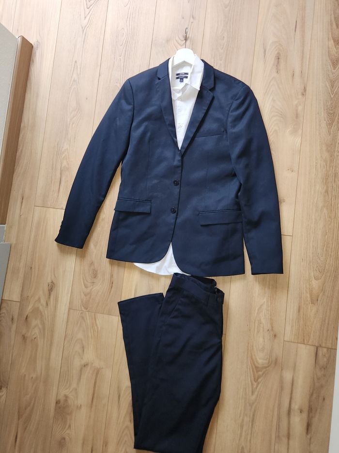 Ensemble costume complet homme slim fit bleu marine Kiabi