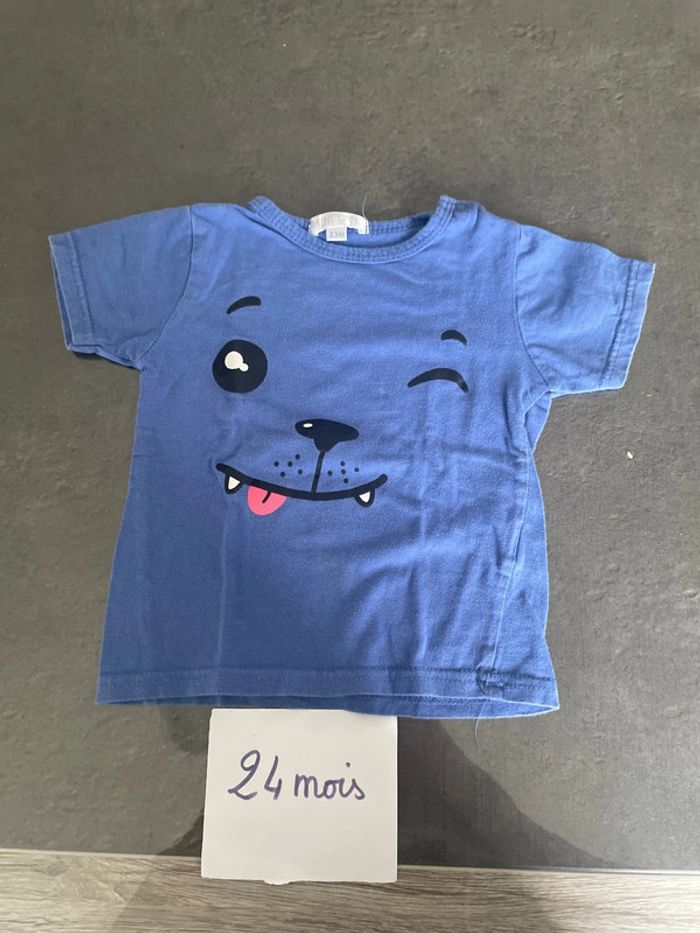 Teeshirt manches courtes bleu