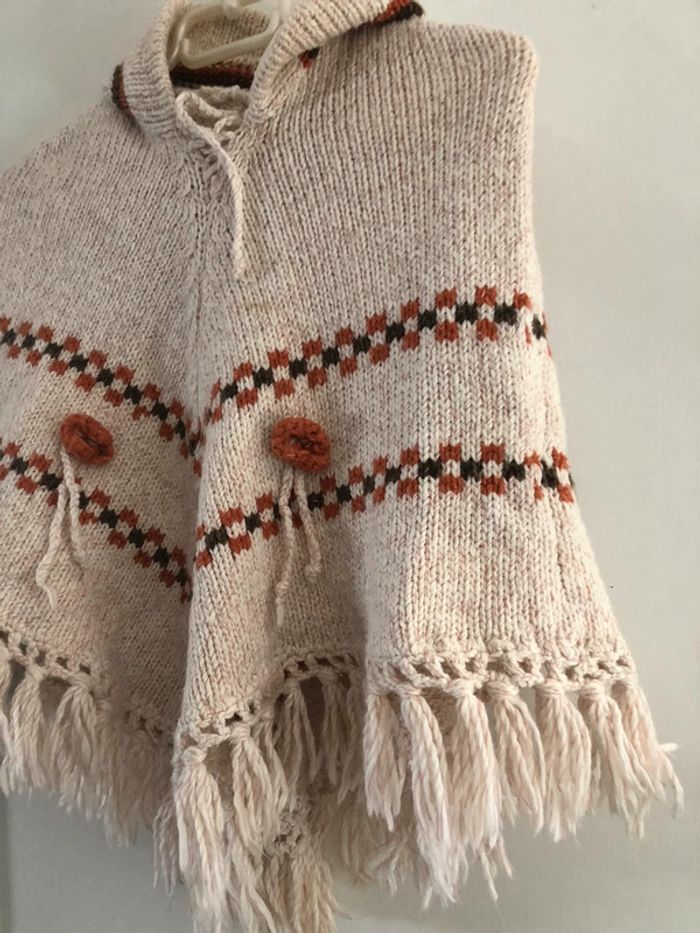 Poncho 5 ans à capuche style bohème enfant - photo numéro 10