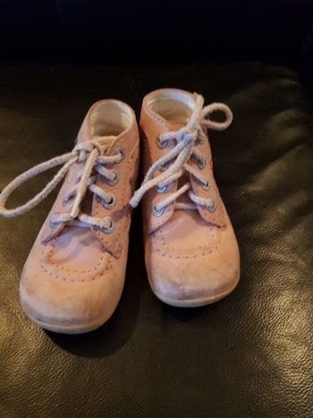 Bottines rose fleuries