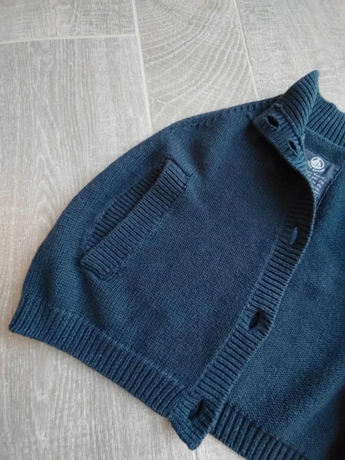 Jolie cape / gilet bleu marine Petit Bateau 2 / 3 ans - photo numéro 3