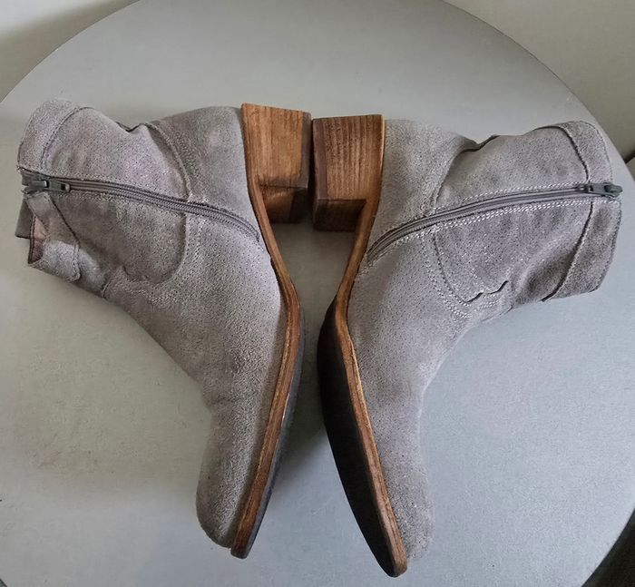 📌 Bottines Western/Cowboy Cuir Suédé - NIMAL - photo numéro 5