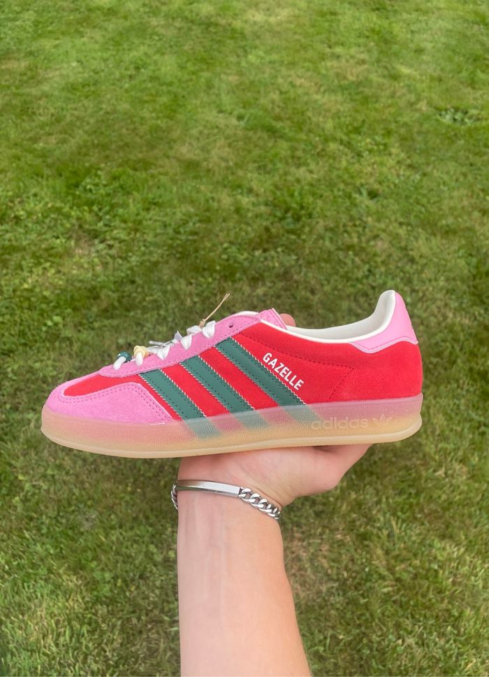 Adidas Originals Gazelle Better Scarlet Bliss Pink Dark Green - Femme 37 1/3 - photo numéro 6