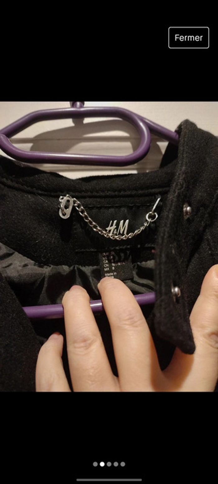 Veste noire H&m taille 38/M neuf sans étiquette - photo numéro 2