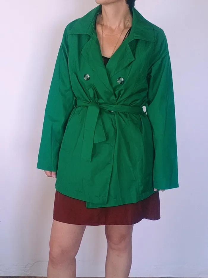 imper vert menthe à ceinture 38/40
