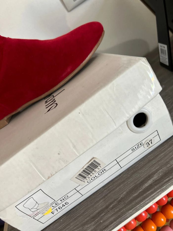 Bottines rouge bordeaux 37 - photo numéro 3