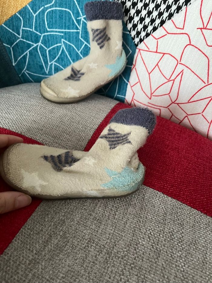 Chaussons chaussette garçon 23, isotoner, à enfiler, made in France - photo numéro 2