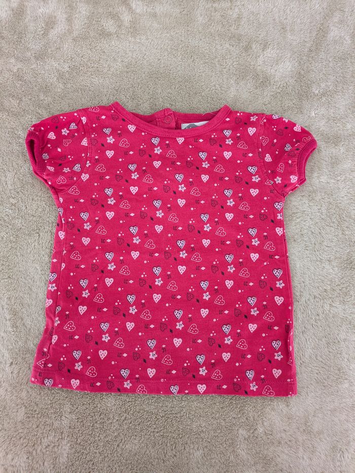 T-shirt Fille Lee Cooper Rose Fushia à Cœurs