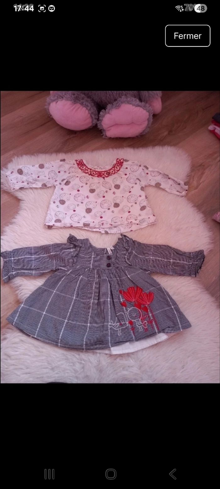 Lots de 2 blouses 6 mois Orchestra