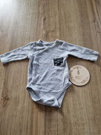 Body Bébé Cache-Cœur 6 Mois - Bougli Bougla