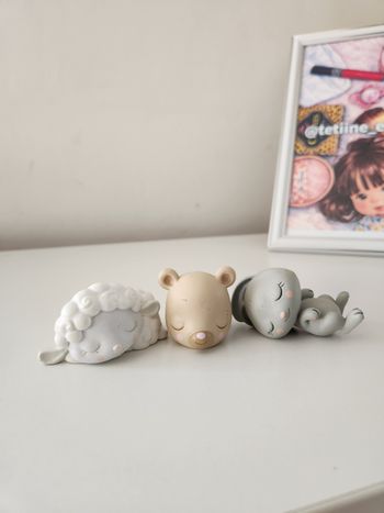 Figurines tonies les copains du dodo doudou mouton, lapin et ourson