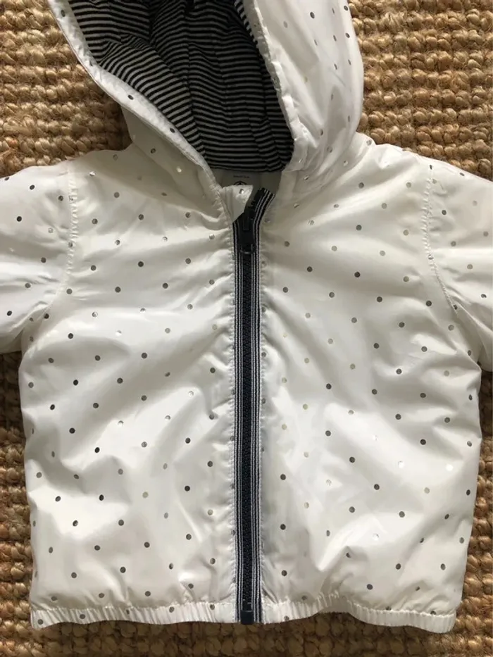 Manteau mi-saison à capuche Petit Bateau 6 mois - photo numéro 3
