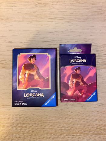 Ravensburger Disney lorcana protège cartes boîte rangement Aladdin
