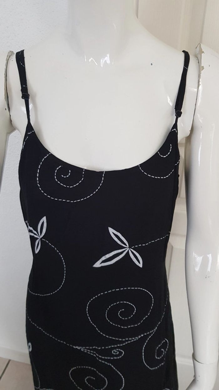 Robe longue à fines bretelles réglables, 100% viscose - photo numéro 2