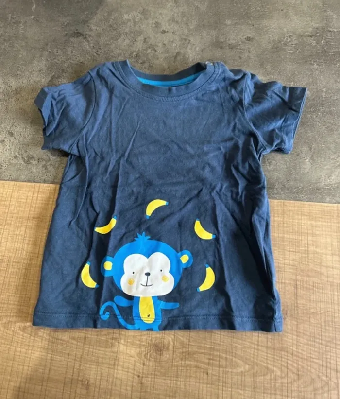 T-shirt manches courtes bébé garçon, lupilu, 12-24 mois, bleu