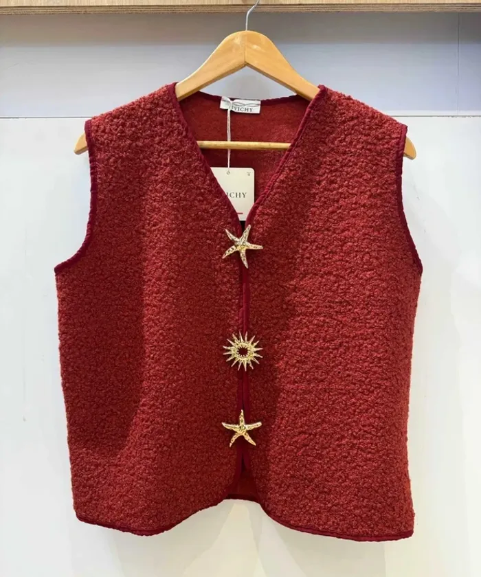Gilet sans manches femme top femme taille 44 taille 46 veste gilet pull top femme