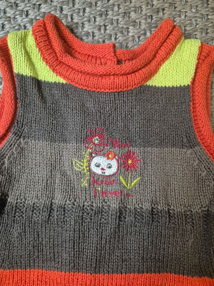 Ensemble robe + legging tricot - 6 mois - photo numéro 2