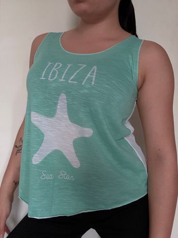 Débardeur Ibiza vert clair oversize été