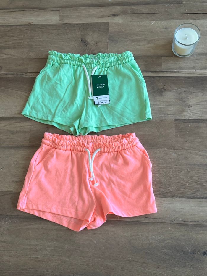 Je vend un lot de 2 short fille taille 4 ans neuf et très bon état