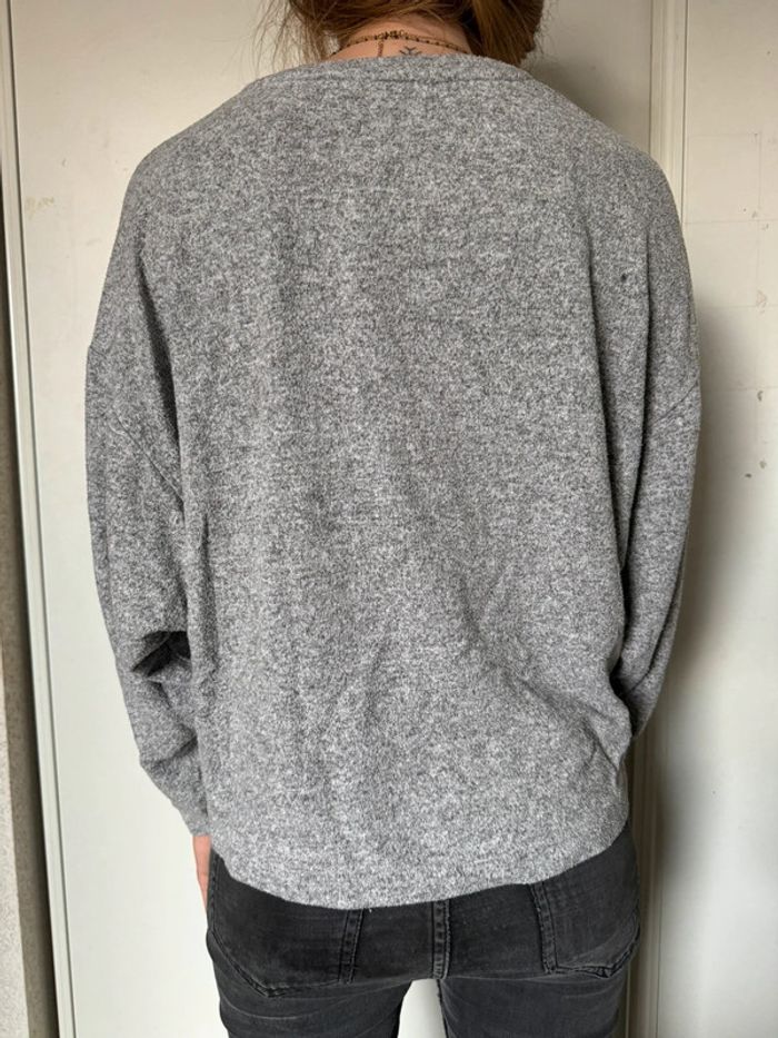 Pull gris oversize - photo numéro 4