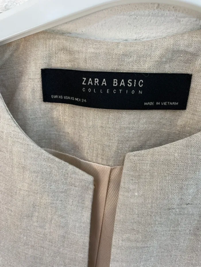 Veste mi longue lin Zara XS - photo numéro 3