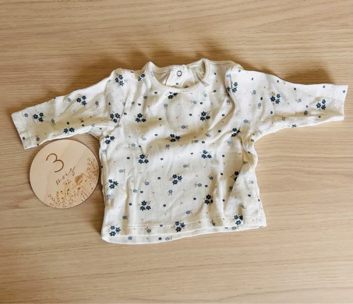 Ensemble à fleur bleue pour filles - photo numéro 2