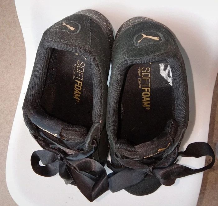 Puma Vikky Platform Ribbon - Noir et doré - Taille 37 - photo numéro 4