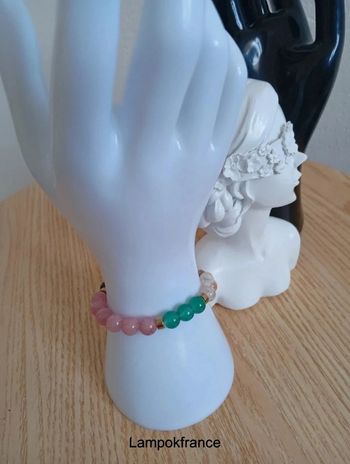 Idée cadeau femme Améthyste citrine et œil du tigre Bracelet en pierres naturelles  Lithoterapie