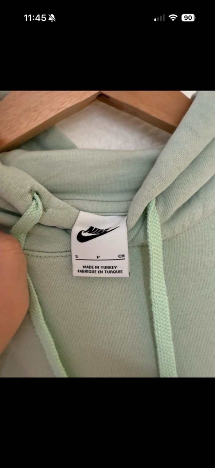 Sweat-shirt à capuche vert - photo numéro 4