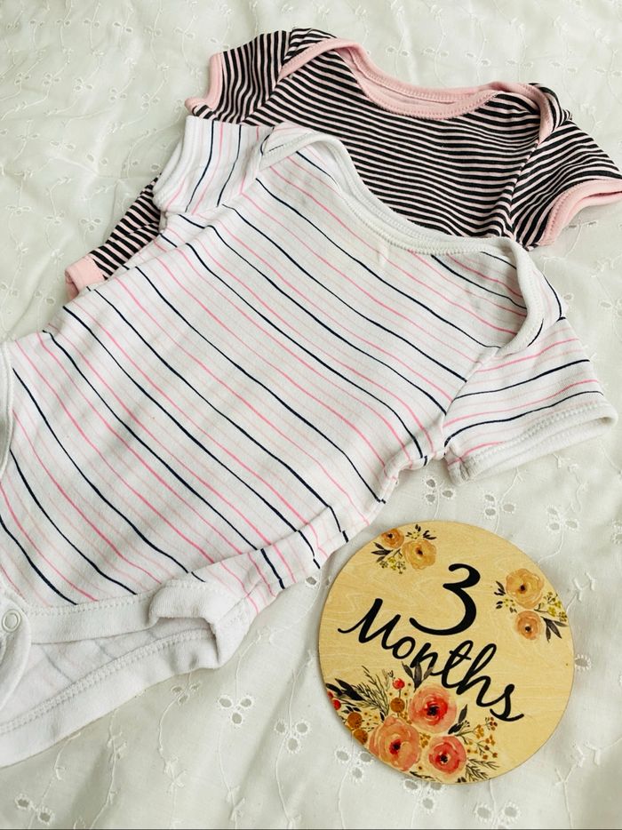 Lot 2 body rayures bébé - photo numéro 4
