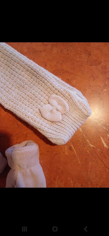 Ensemble écharpe  / moufles bébé