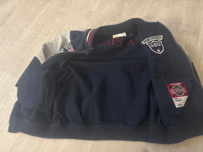 Veste gilet zip polaire 6 ans orchestra bleu marine gris - photo numéro 4
