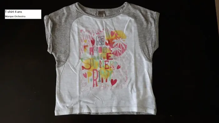 T-shirt fille 4 ans
