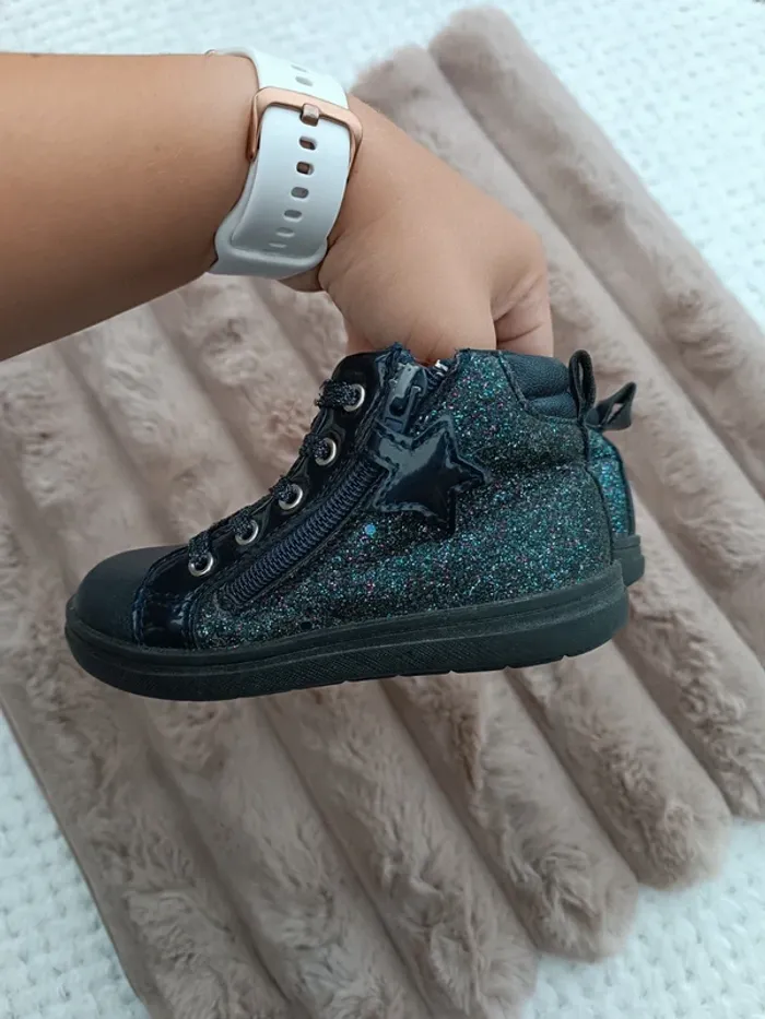 🔸 Chaussures Baskets Bleues Fermeture Éclair 24🔸 - photo numéro 5