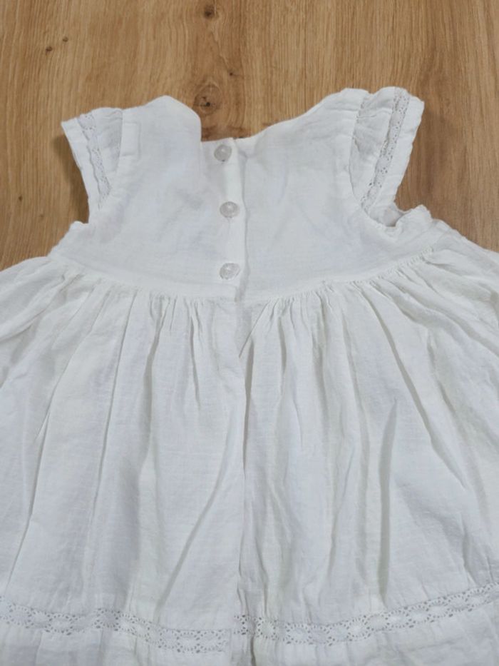 Robe blanche bébé fille 6 mois style vintage - photo numéro 4