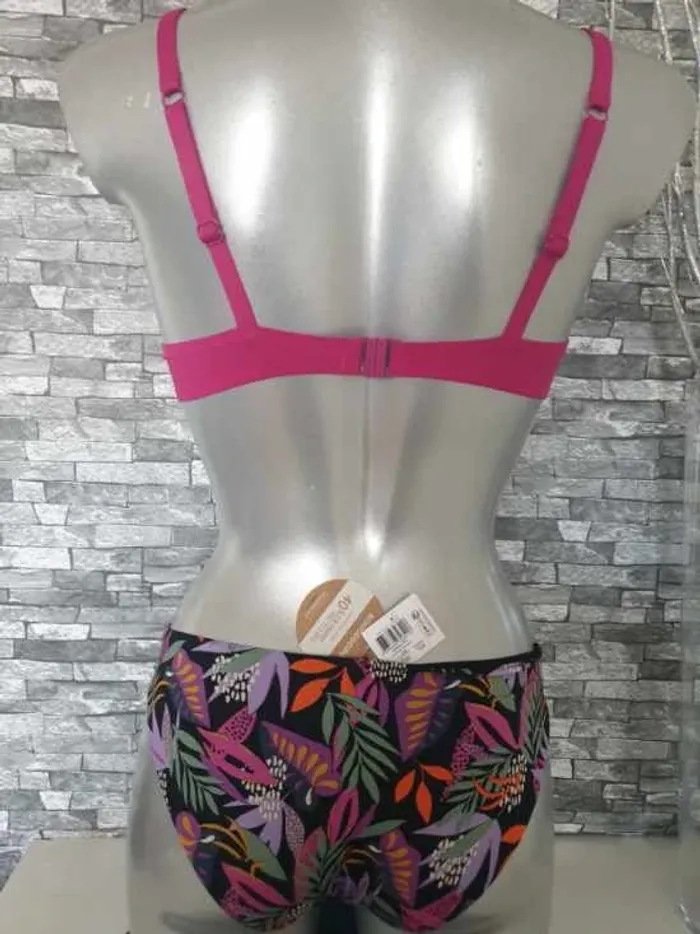 Maillot de bain sexy fushia lavande T34/85B - photo numéro 2