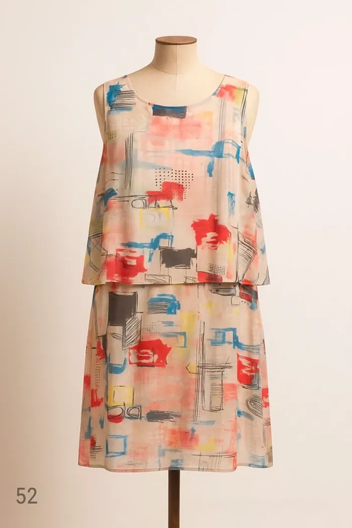 Robe été fluide en voile doublée T52 La maison du jersey