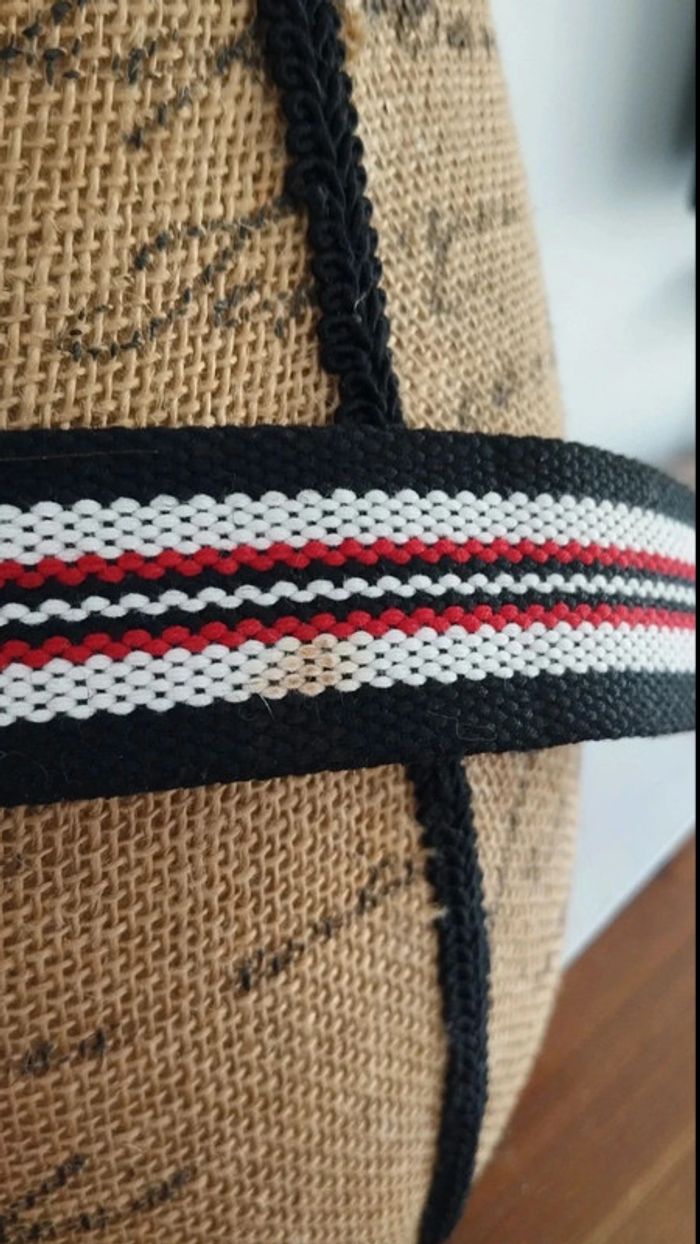 Ceinture rayée noir rouge et blanc - photo numéro 10