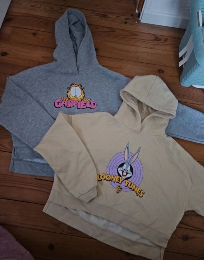 Lot de 2 sweats à capuche