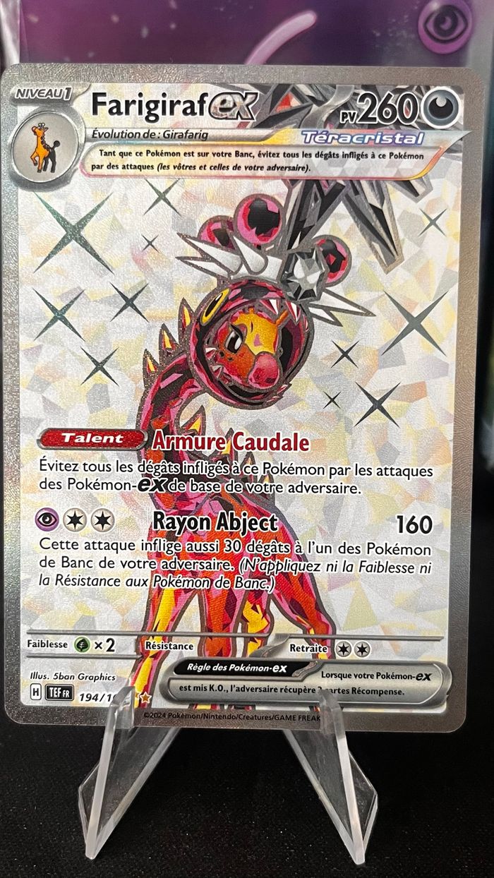 Carte Pokémon Farigiraf ex 194/162 EV5 Forces temporelles - photo numéro 2