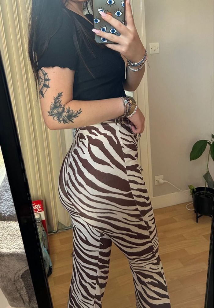 Pantalon zebre marron - photo numéro 3